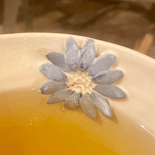 tekopp blomma timmervikens keramik drejad