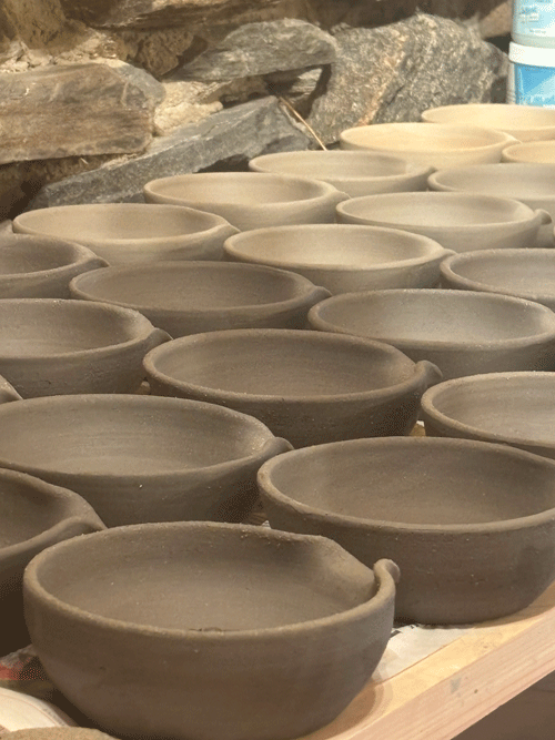 Vitlöksrivare drejad timmervikens keramik